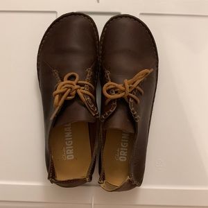 Clarks Originals brown leather shoes